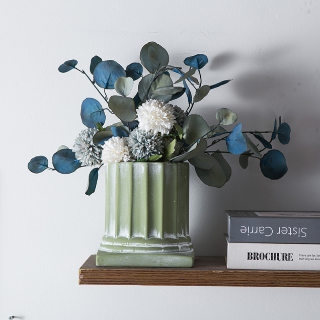 ローマ円柱形 植木鉢 アンティーク調 シンプル プランター 多肉