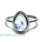 ☆一点物☆【リング】デュモルチライトインクォーツ (7A) しずく型 No.04