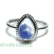 ☆一点物☆【リング】デュモルチライトインクォーツ (7A) しずく型 No.06