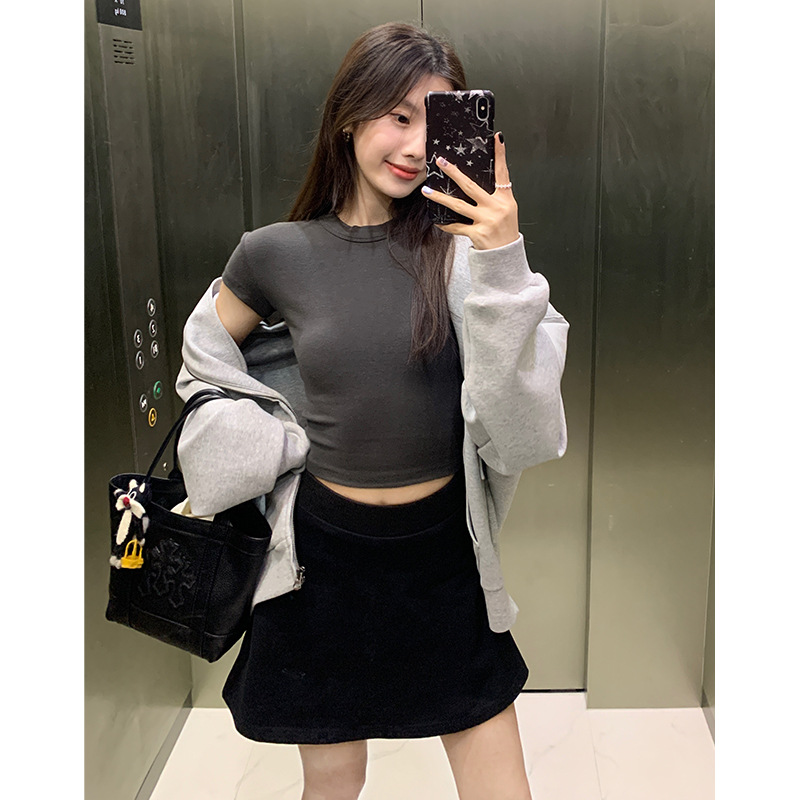 韓国風タイトジップアップトップス 夏秋デート普段着女子会✨ 楽天市場】【5％OFFクーポン 9/11 1:59まで】JOCOSA ニット