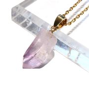 ペンダントトップ　ベラクルスアメジスト　メキシコ産　ケース付き　ステンレス　ゴールド　日本製
