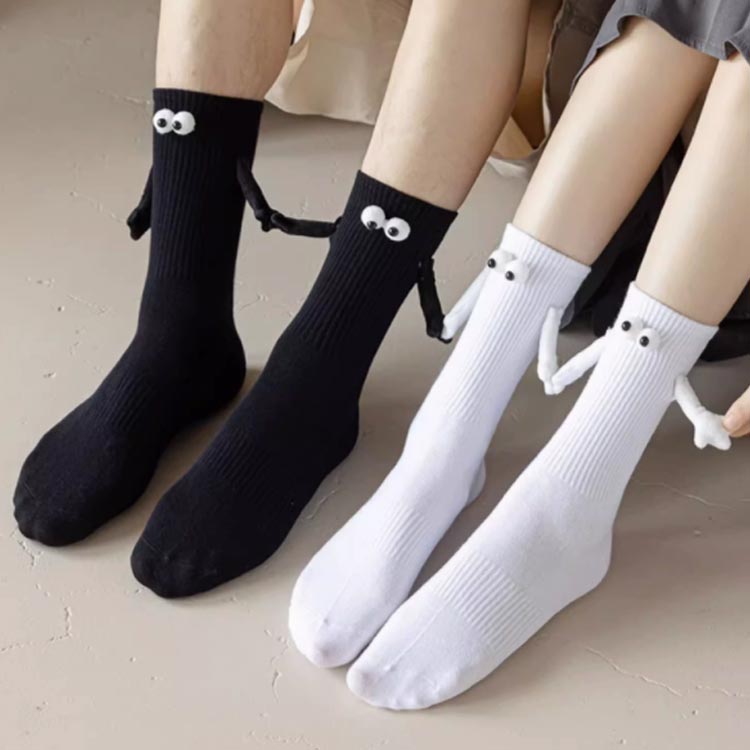 手を繋ぐ靴下 4足セット 靴下 メンズ レディース リブ ソックス