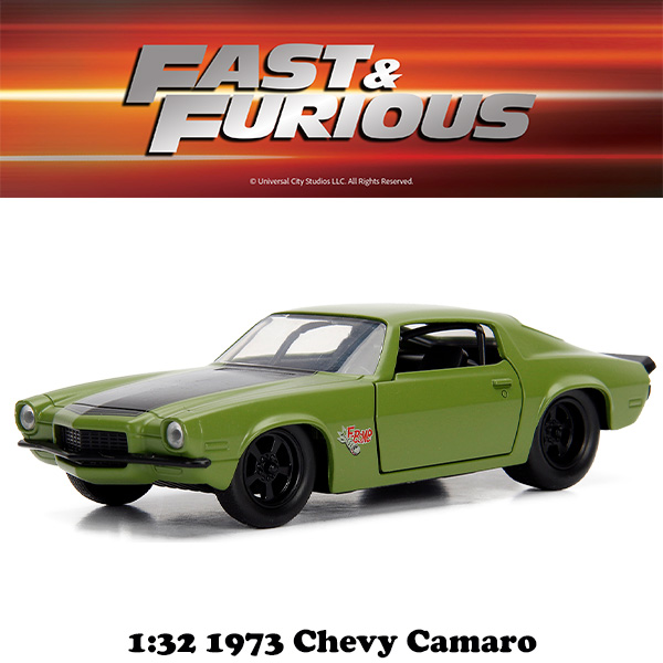 ワイルドスピードシリーズ1973 Chevy Camaro ミニカー 1/32 JADATOYS 1:32 ワイルドスピードダイキャストカー 1973 CHEVY CAMARO