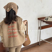 2024秋新作韓国風子供服 ベビー服 キッズ  裹起毛  ベスト  80cm-130cm 2色