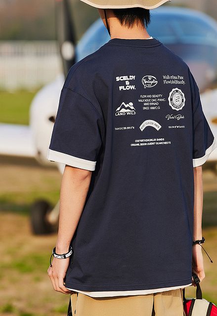 Tシャツ 半袖 ラウンドネック ロゴ 大人カジュアル 全2色 夏 楽天市場】Tシャツ レディース 半袖 大人かわいい 綿100% 無地 T