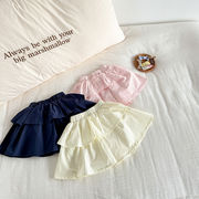 子供服　90~140cm　キッズキュロット　ティアードミニスカート　韓国キッズ服