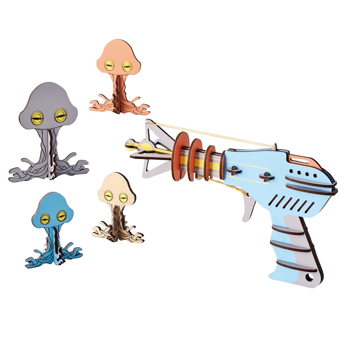 ゴム光線銃＆宇宙人（Build&Play） テーブルゲーム/クラフト/おもちゃ