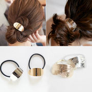 葉っぱメタリック光沢ヘアゴム ヘアアクセサリー