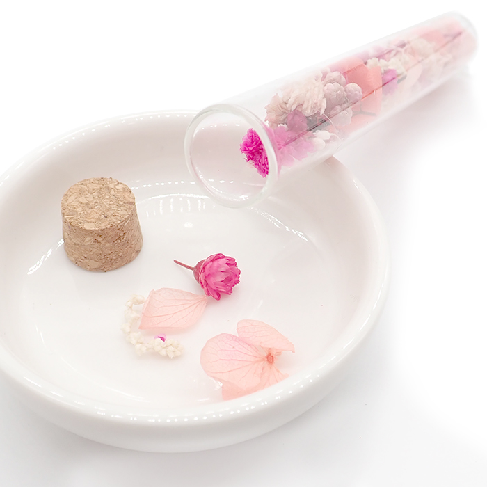 デコパーツ【109. ドライフラワー 試験管 ボトル】小さめ ミニ ハー