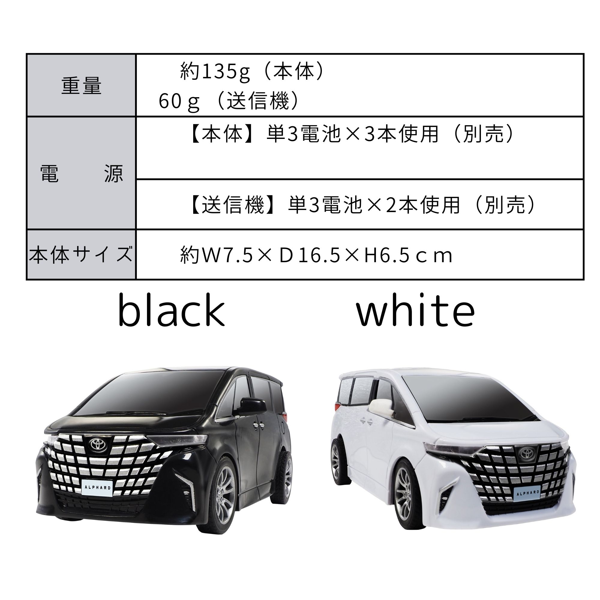 1月中】4441 RCトヨタ アルファード (black/whiteアソート) 雑貨のFULTAC（フルタック） | 卸売・  問屋・仕入れの専門サイト【NETSEA】