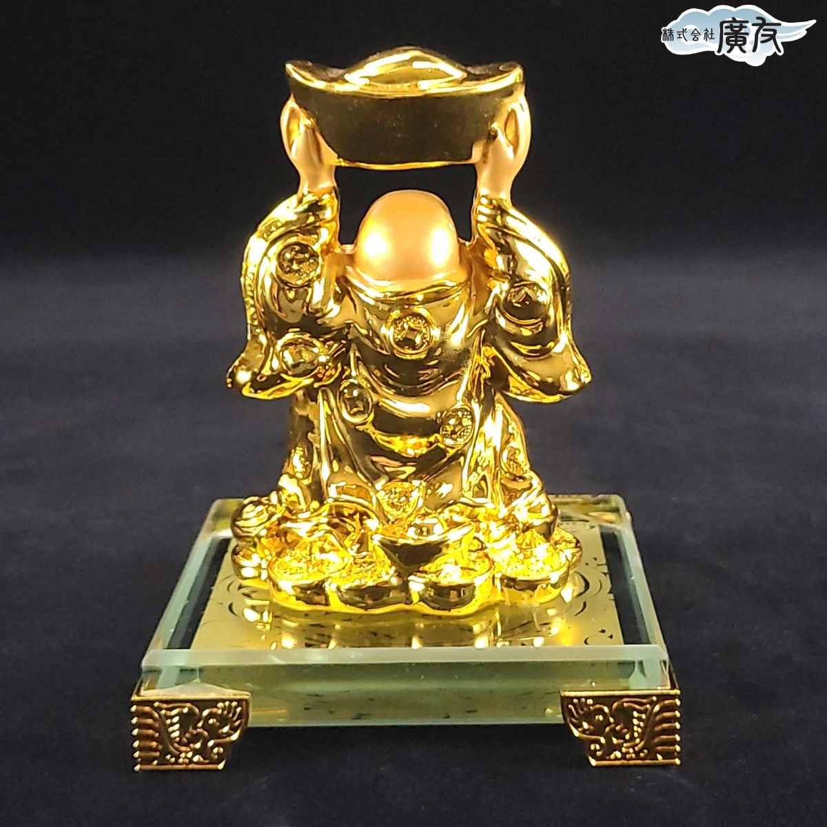 布袋 布袋様 金運アップ 七福神 ハッピーブッダ happy buddha statue 風水【樹脂製 上元宝布袋金色１番】  開運＆風水＆天然石パワーストーンの廣友（こうゆう） | 卸売・ 問屋・仕入れの専門サイト【NETSEA】