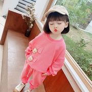 韓国子供服女の子セット女の子春秋服新型韓国版子供服カジュアルパンツ2点セット