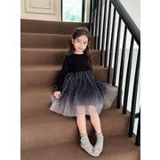 2024新品　子供服　キッズ　 ワンピース　レース　スカート　90-150cm