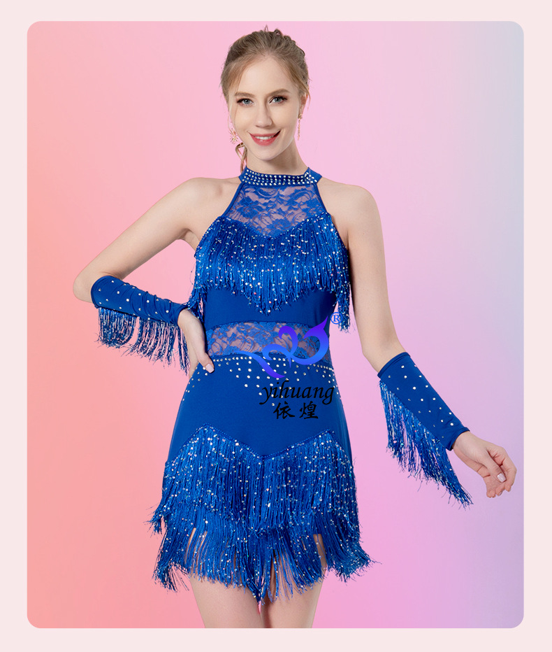 ❤️新品❤️社交ダンスラテンフリンジドレスMブルー 水色 フリンジ付き社交ダンス ラテン ドレス 競技 楽天市場】社交