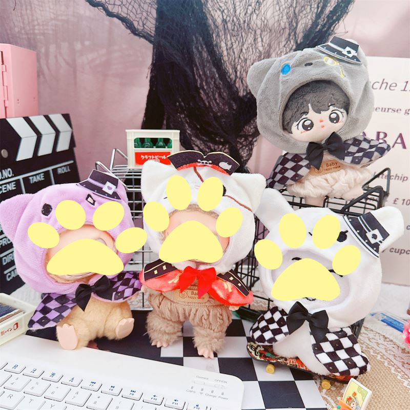 Potedun Factory 15cm 着せ替えぬいぐるみ 15cmぬいぐるみ用 着せ替え服 ぬい服 コスチューム メイド服 4点