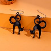 ハロウィン 黒猫ピアス    猫ピアス    猫雑貨   猫アクセサリー