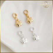 星 スターチャーム カン付き  DIYパーツ 手芸 基礎金具 アクセサリーパーツ ハンドメイド