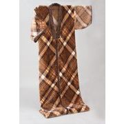 ニューマイヤー毛布かいまき チェック柄 1枚 2色組