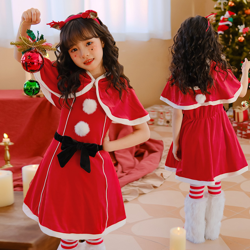 送料無料】Xmas サンタ 衣装 120 クリスマス 子供服 女の子 ドレス クリスマス 服 パーティー 不味かっ 子