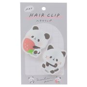 もちもちぱんだ マットヘアクリップ ちびぱん＆ねこぱん