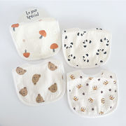 2024冬新作 INS 涎掛け ベビー用品 ベビー涎掛け リバーシブル 食事用エプロン0-3歳 綿製 ぼうすい