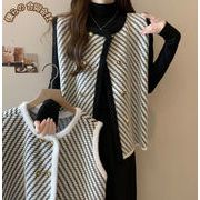 【2024年秋冬新作】レディース服　トップス　ベスト　不規則　カーディガン　お出かけ　ファッション
