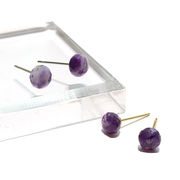 ピアス　ティファニーストーン　カット　突き刺し型　ステンレス　日本製