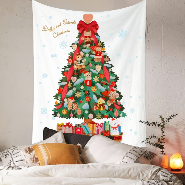 クリスマスツリー タペストリー フォト 壁掛け おしゃれ タペストリー