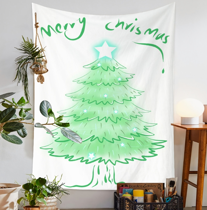 クリスマスツリー タペストリー フォト 壁掛け おしゃれ タペストリー