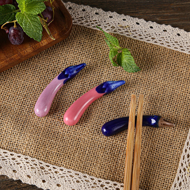 野菜 箸置き 和食器 箸休 ナス 陶器テーブル 小物 卓上飾り物