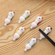 箸置き 犬の陶磁器工芸品 陶器 キッチン 和食器 可愛い 箸休 陶器テーブル 小物 卓上飾り物