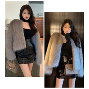 着痩せして見えます 激安セール ファー毛皮 コート 毛羽立ったコート あったか 短いスタイル 2024冬