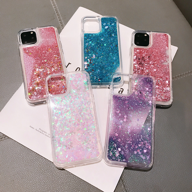 iPhoneケース iPhone15 Pro Max iPhoneXR アイフォン10 可愛い 流れる 動く キラキラ グリッター ラメ
