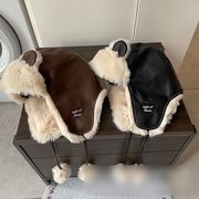 キッズ 子供用 キャップ 帽子 起毛 ボア 厚手 フライト帽子