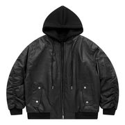 メンズファッション PU ジャケット 男女兼用 ストリート系 防寒アウター 秋冬 2025新作★