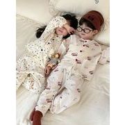 2025春秋子供服 カジュアル系 ゆったり ドット柄 ルームウェア 上下セット パジャマ 部屋着 男女兼用