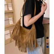 【日本倉庫即納】 フリンジショルダーバッグスエード調バッグ