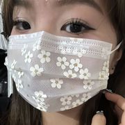 2層のメッシュプリント、使い捨て大人用防護マスク、UVカット付きメルトブローン不織布 防塵 防花粉