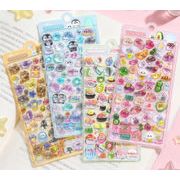 手芸diy用デコレーション 手帳用 貼り付け★粘着シール★立体キャラクターシール 3Dシール