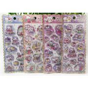 手芸diy用デコレーション 手帳用 貼り付け★粘着シール★立体キャラクターシール 3Dシール