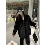 手頃な価格 INSスタイル 毛羽立ちのコート 毛皮アウター 快適である ゆったりする 毛皮一体 毛皮コート