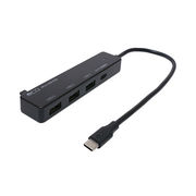 ミヨシ　MCO USB PD100W充電対応 USB2.0ハブ ブラック USH-CA20P/BK