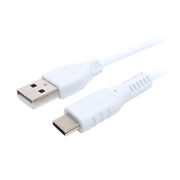 ミヨシ　MCO シリコンUSB2.0ケーブル AtoC 2m ホワイト USB-YCA20/WH