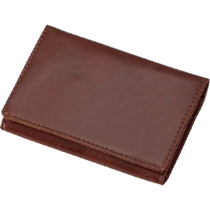 グロワール メモホルダー付名刺入れ 合皮製 ブラウン GLN1054C