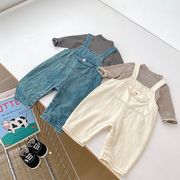 KAIW☆2025春新作 韓国風ベビー服胸ポケットデニムサロペット＆トップス