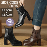 レディース 靴 サイドゴアブーツ boots ローヒール スクエアトゥ ブーツ
