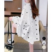 ドット柄カーディガン シースルートップス