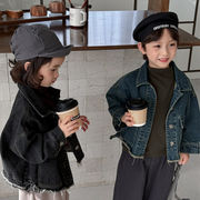 子供服　80~140cm　キッズデニムジャケット　フリンジ　男女兼用　韓国キッズ服