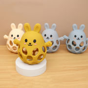 赤ちゃん　ウサギ　歯がため　シリコン　食品グレード　おもちゃ　歯固め　安心素材　可愛い　BPAフリー