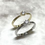 【日本製】【キュービックジルコニア】華奢なタイプが人気急浮上！CZピンキーリング♪/BR-3981